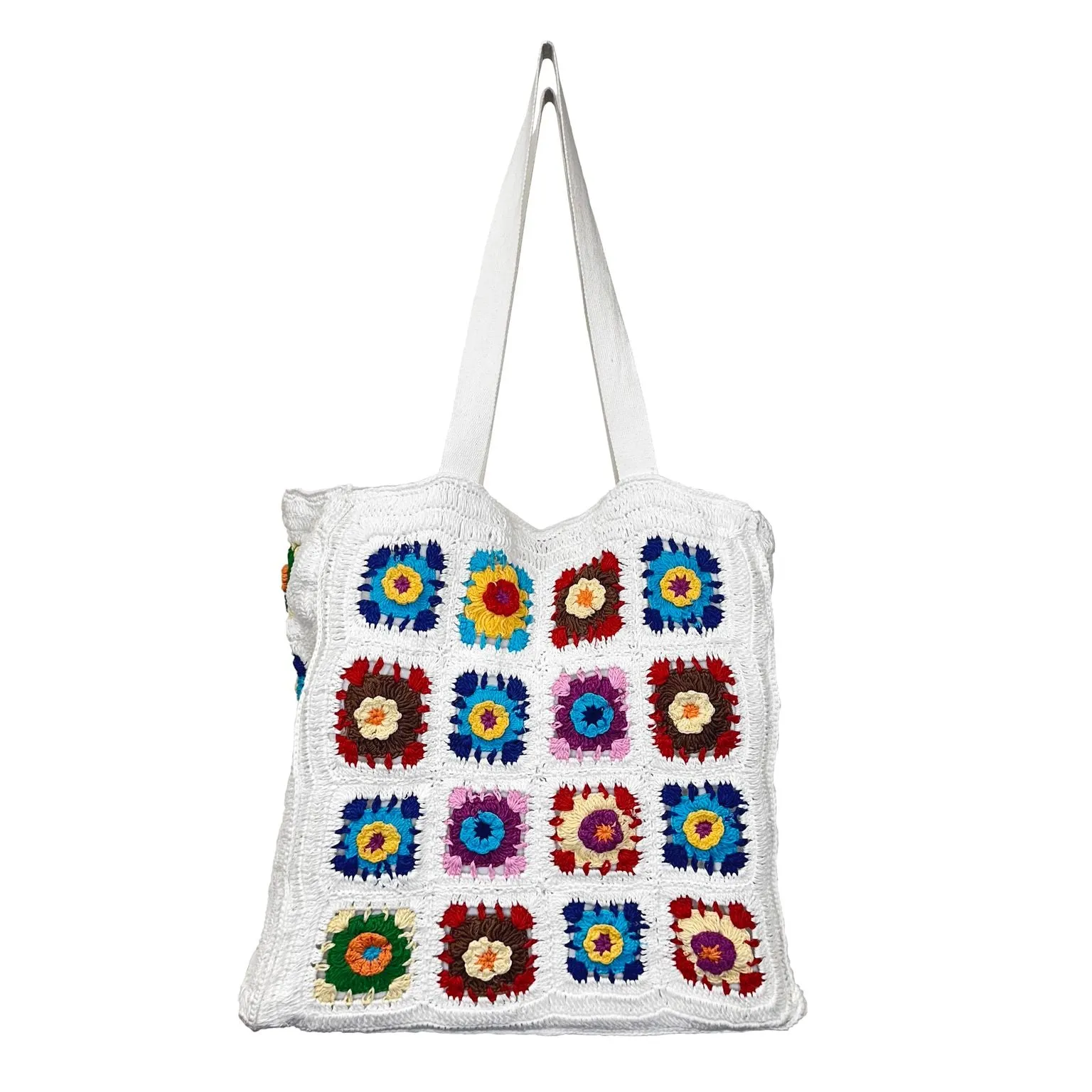 Anju Jewelry - Laya Crochet Tote Bag, White